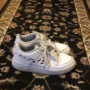 Cow print Air Force 1s